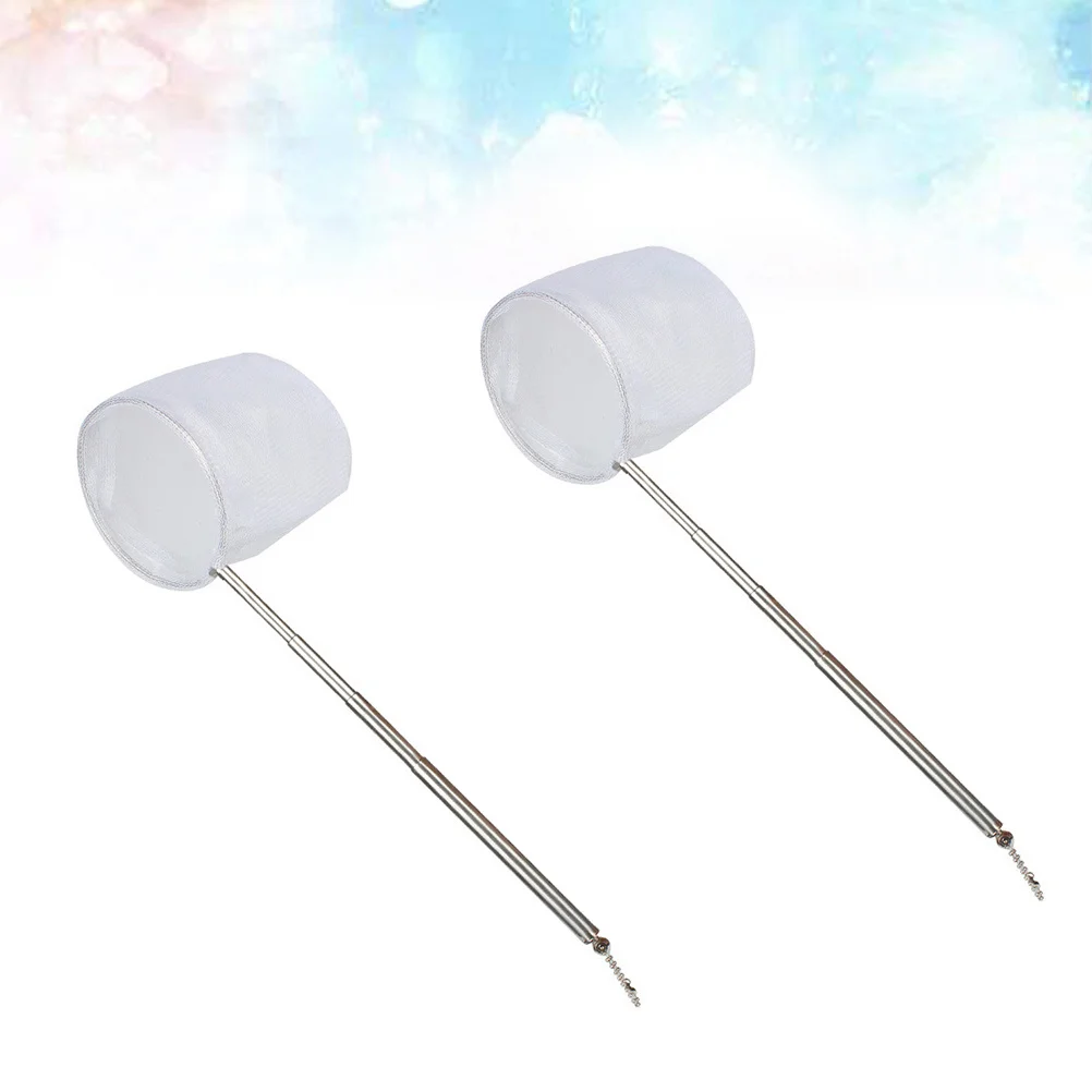 

2Pcs Mini Shrimp Fishing Net Adjustable Handle Durable Portable Aquarium Fish Tank Net for Catching Small Fish Shrimp