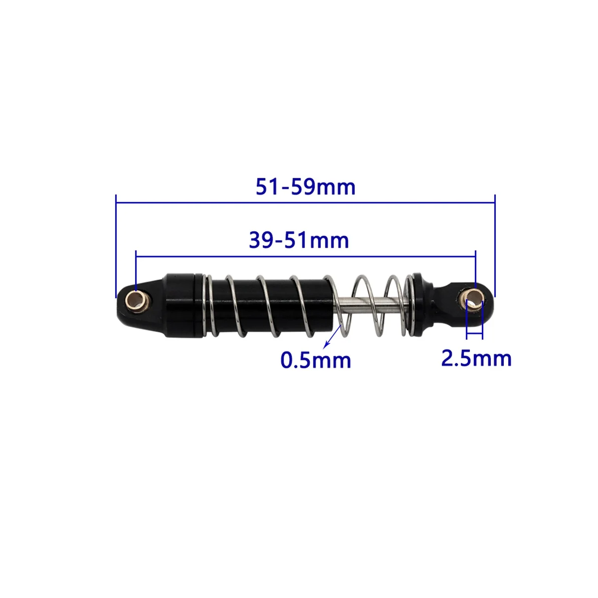 

4PCS Metal Shock Absorber Dampers for Traxxas TRX4M TRX-4M Bronco Defender 1/18 RC Crawler Car Upgrade Parts, red