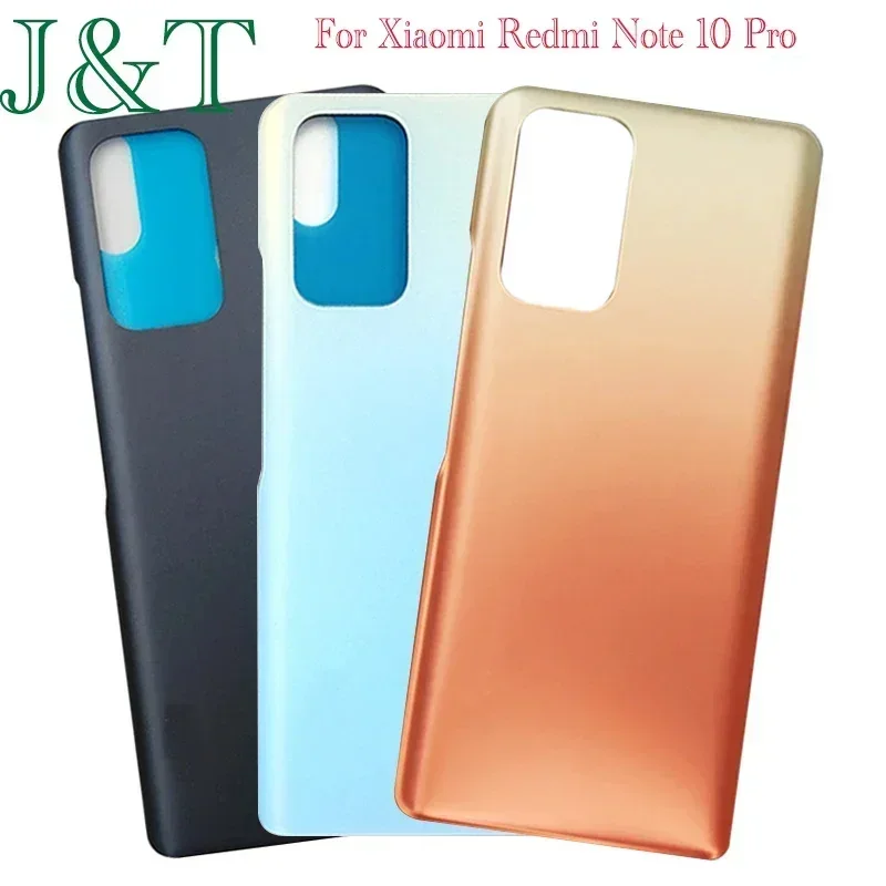 For Xiaomi Redmi Note 10 Pro Battery Back Cover Rear Door Glass Panel For Redmi Note 10 Pro Battery Housing Case Adhesive Replac