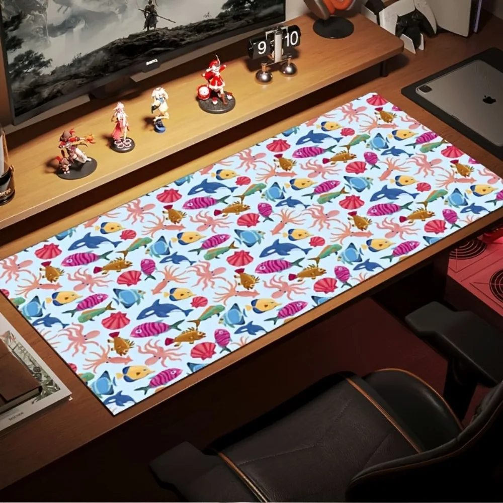 Shallow-bottom colorful marine life picture durable rubber table mat alfombrilla ratón ordenador alfombrilla ratón gaming
