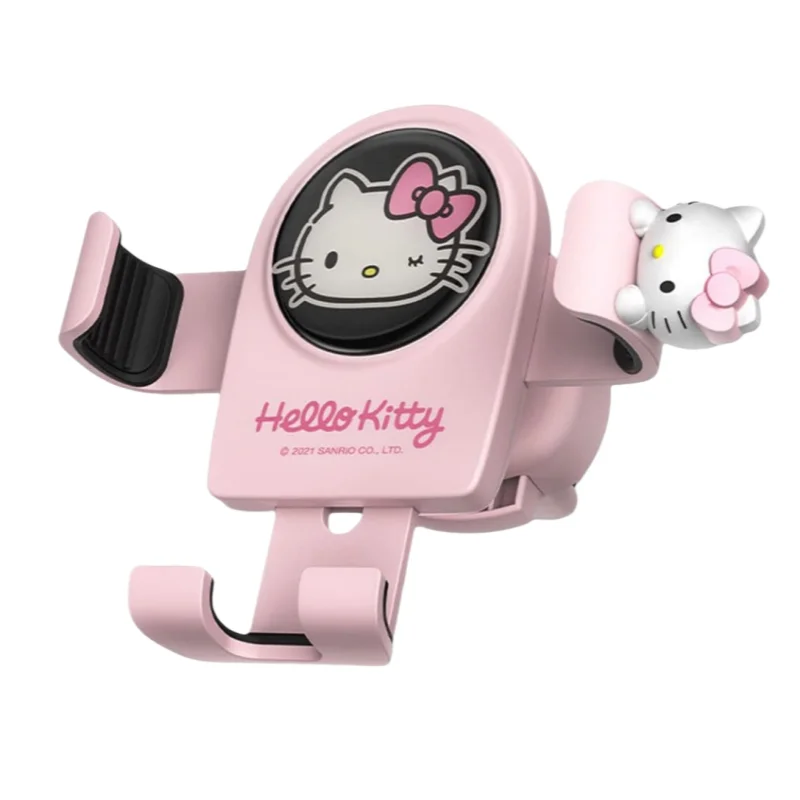 MINISO Hello Kitty Phone Car Mount Air Outlet Car Navigation Rack Suction Cup Type on-vehicle Support in-car Fixed for Car