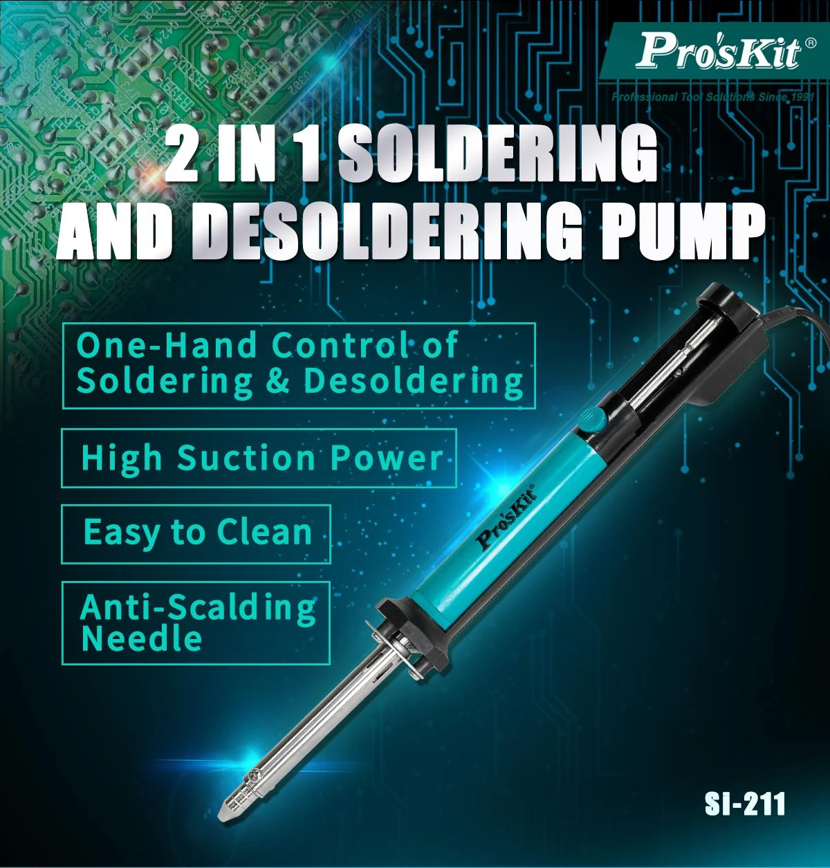 40W 2-in-1 Electric Desoldering Pen Vacuum Solder Sucker Soldering Iron AC 220V/240V US Plug PCB Repair Welding Tool