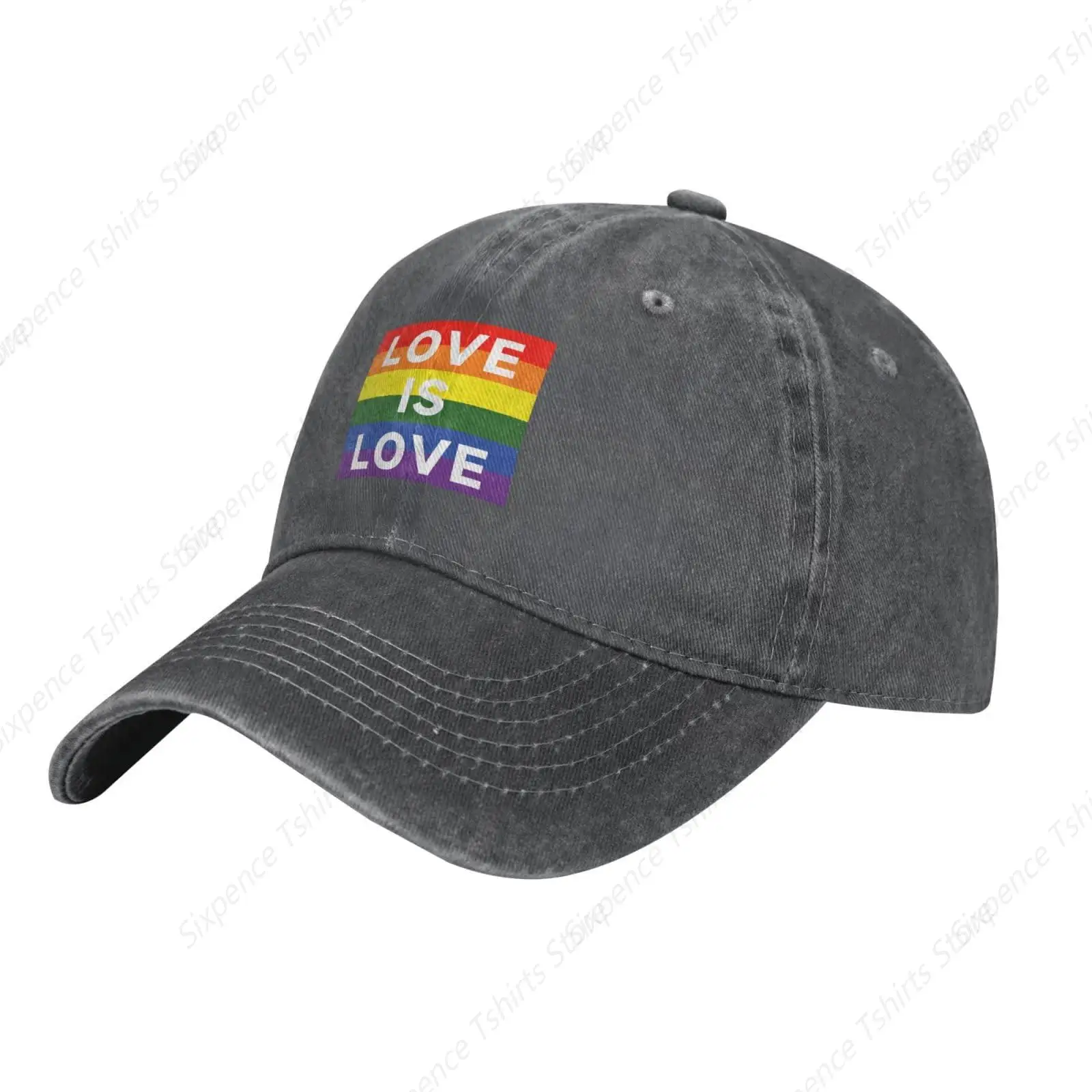 Love is Love Hat LGBT Baseball Cap Adjustable Cotton Vintage Pride Rainbow Flag Hat Gay Lesbian Caps