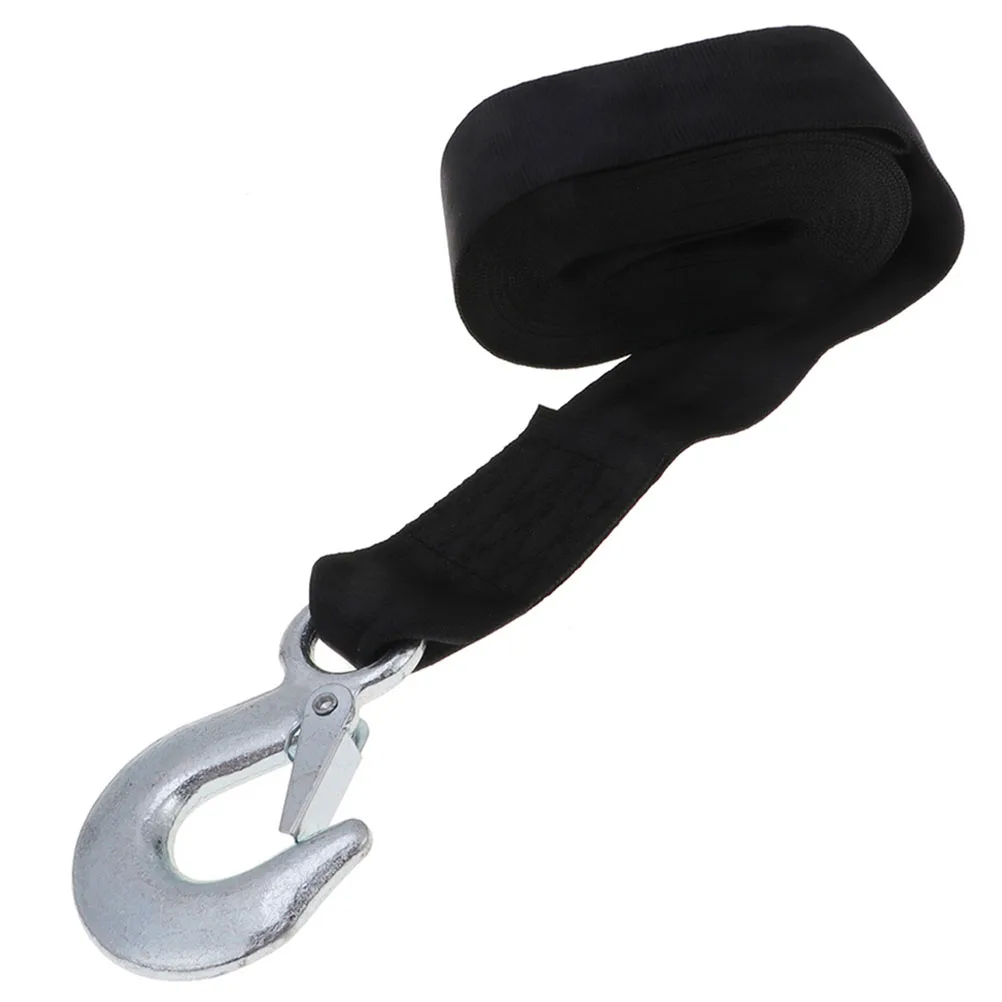

Elastic Nylon Tow Manual Hook Longlasting Webbing Versatile Applications Highstrength Trailer Winch Straps Boat Winch Straps