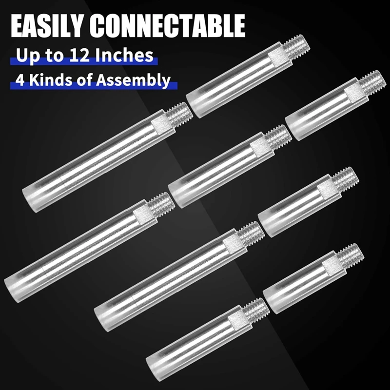 Angle Grinder Extension Shaft Connecting Rod, Angle Grinder Attachments With 5/8Inch-11 Threads, 3, 4 & 5.5 Inch