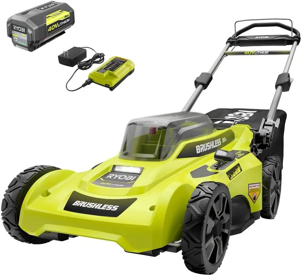 

Cordless Push Lawn Mower 20 in. 40-Volt with Whisper-Quiet Design