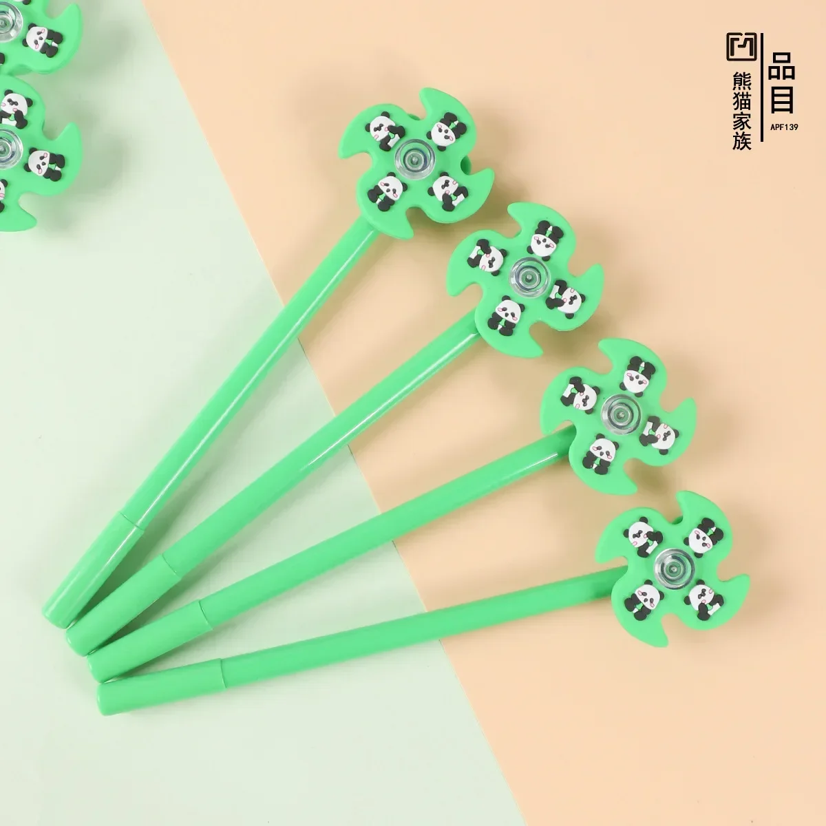 48PCS Cute Cartoon Animal Creative Panda Neutral Pen Rotating Windmill Pen