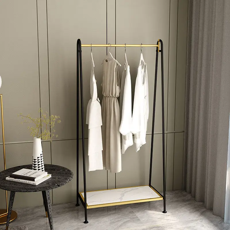 Custom.[1241 People] Iron Hanger Floor Vertical Clothing Store Display Stand Floor Clothes Rack Coat Rack Home Bedroo