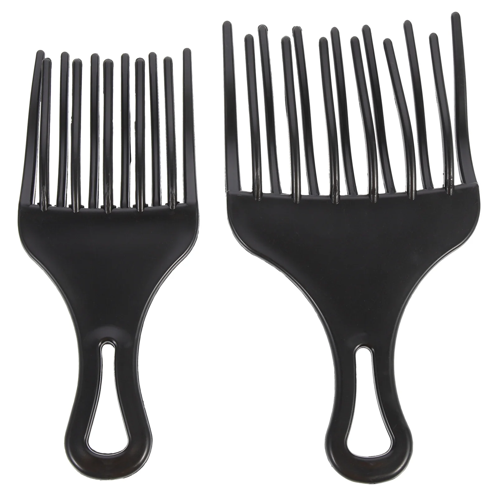 Peine de estilo, herramienta para desenredar dientes de plástico liso para uso en peluquería larga y gruesa, selección de cabello rizado, peluquería multifunción, 2 uds.