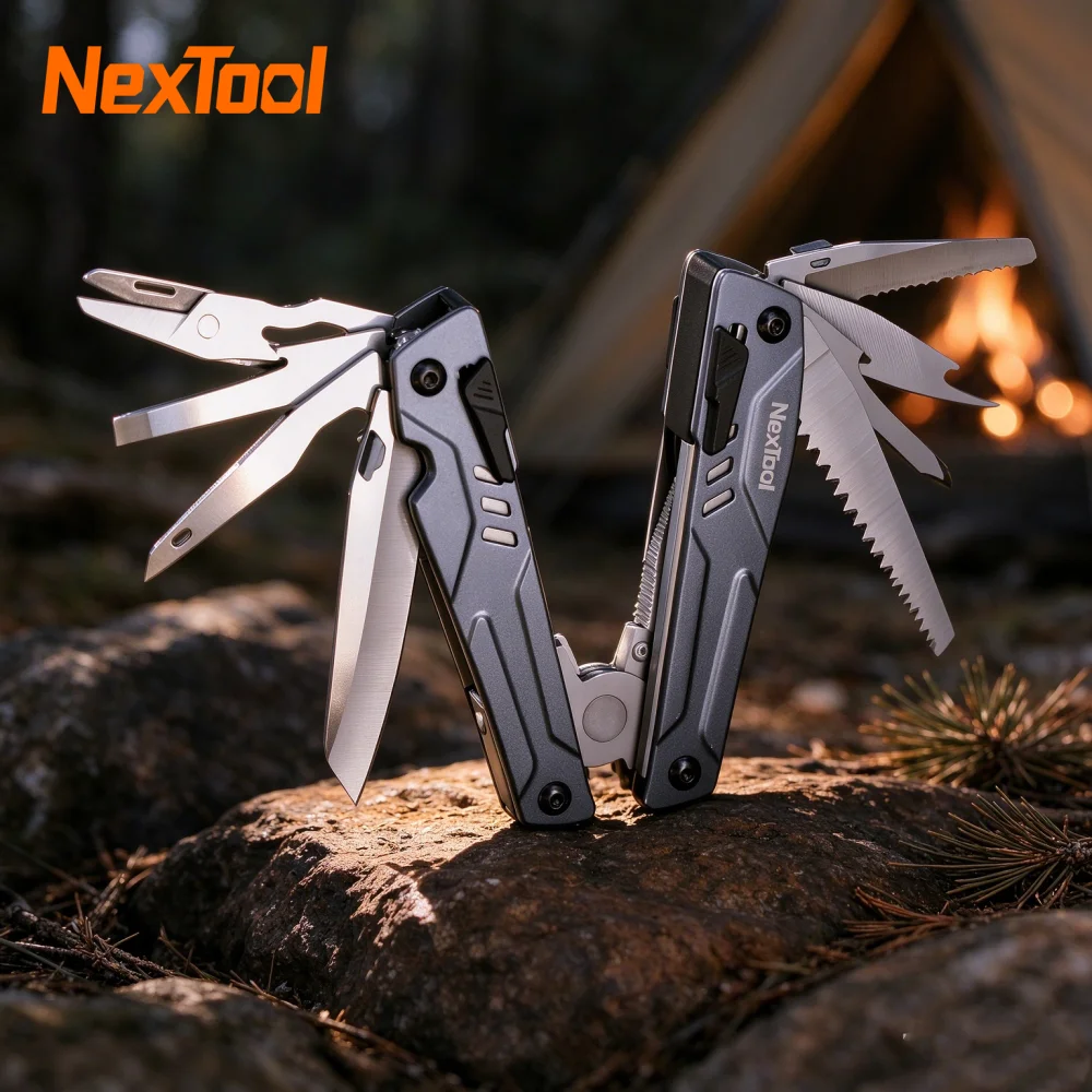 Nextool S30 Multifunctional Folding Pliers Outdoor Camping Survival Tool Saw Scissors Screwdriver Bits Portable EDC Repair Kit