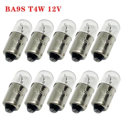 4/10pcs T8.5 BA9S Luce alogena per auto Lampadine super luminose T4W Luce targa per auto Lampada da lettura Lampadina alogena bianca calda 12V