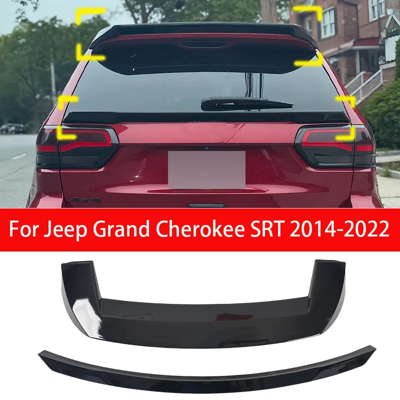 

Карбоновый вид/глянцевый черный верхний задний спойлер для Jeep Grand Cherokee WK2 SRT Sport 2014-2022, задний багажник, крыло, автомобильные аксессуары