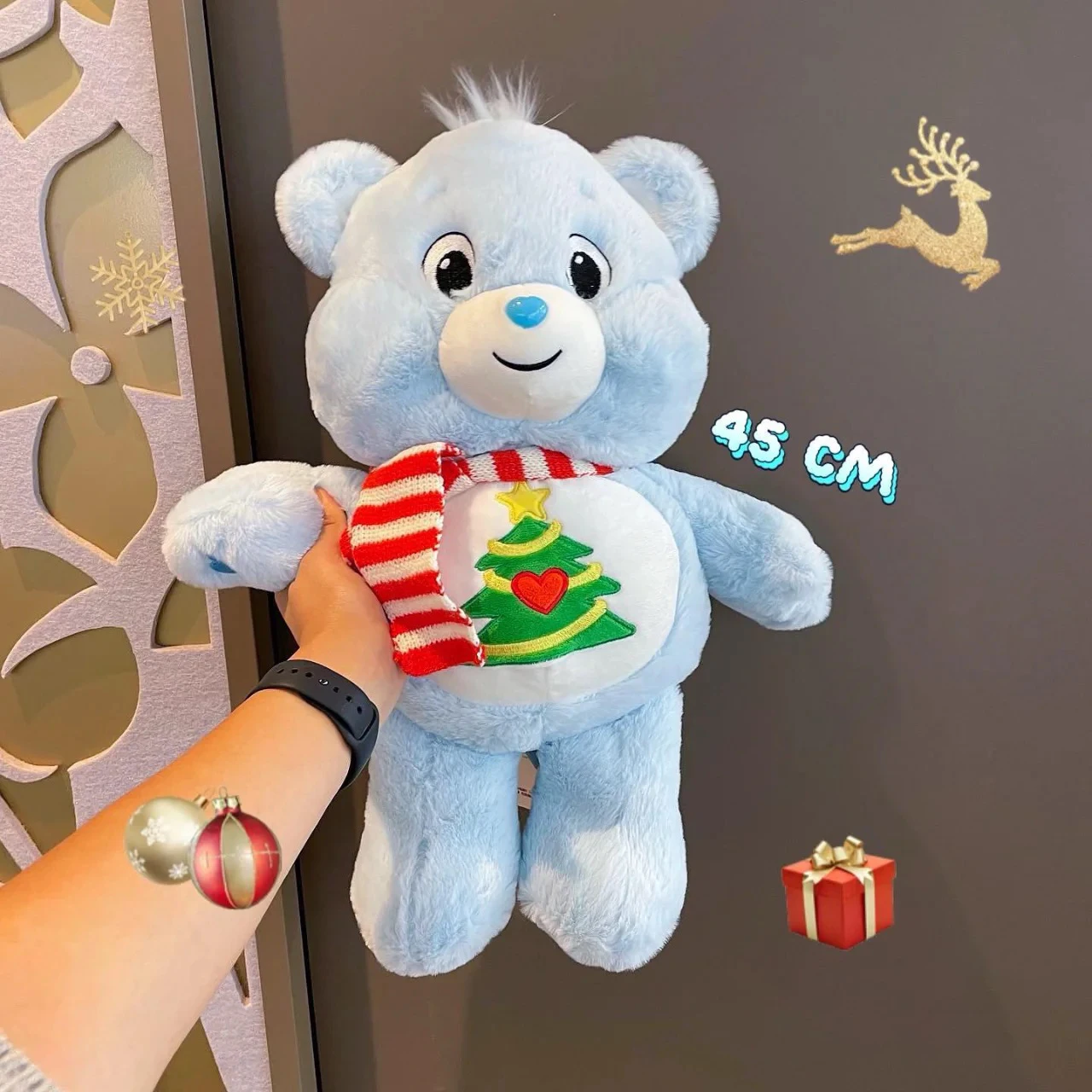 Edição de natal ursos de pelúcia urso de pelúcia boneca de pelúcia kawaii animal decoração do quarto anime arco-íris urso brinquedos hobbies presentes para a menina