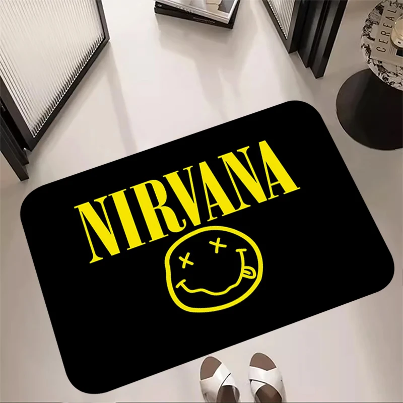 Doormat Room Rugs Band Foot Carpets Entrance Door Mat Bath Rug Floor Mats Non-Slip Kitchen Carpet N-Nirvana Hallway Home Decor