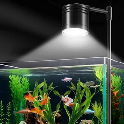 Timing + Three Color Dimming Adjustable Aquarium Lamp With Fish Tank Light Holder Small Downlight Landscaping Fill Light