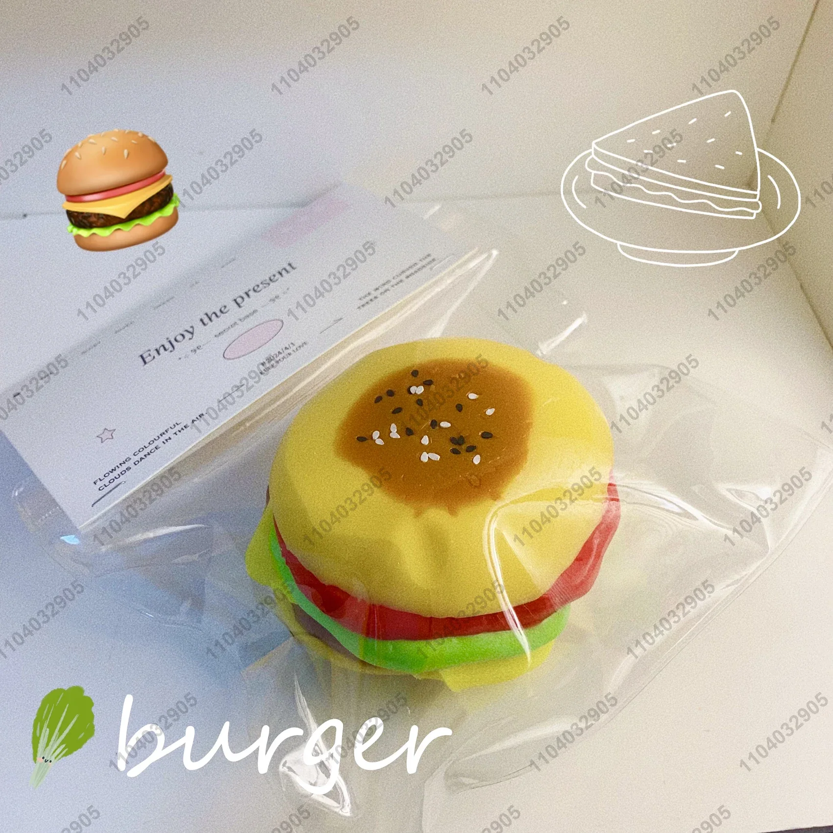 Cheese Burger Taba Squishy Silicone Cheese Hamburger Squeeze Toy Mochi Toy Hand Relax Stress Release Gift Toy