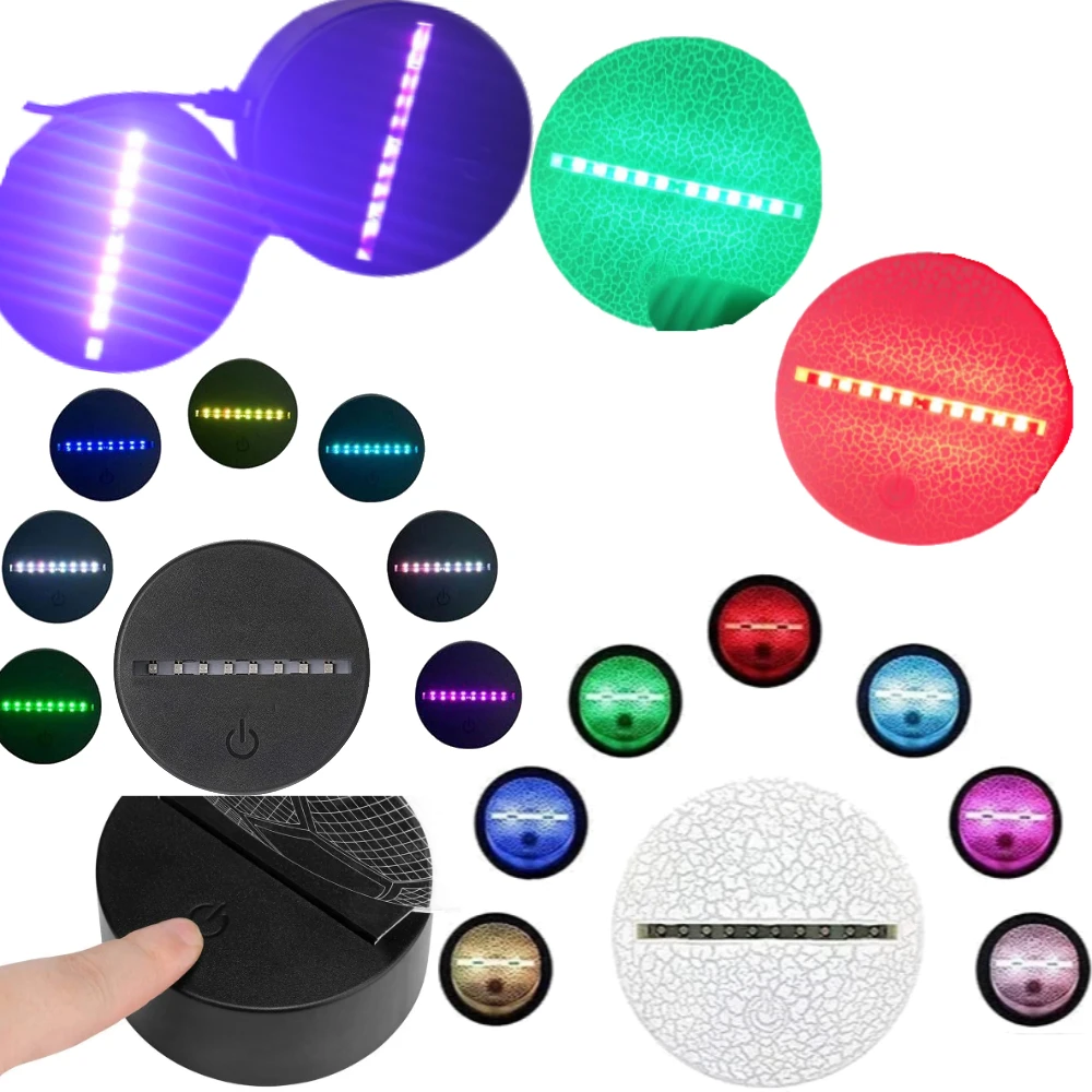 3D الوهم ليلو وستيتش LED ضوء الليل الذكية اللمس غرفة ديكور السرير ليلة ضوء عيد ميلاد عيد الحب هدية الكريسماس