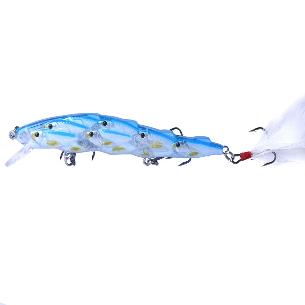 

5Pcs Group Fish Lures Artificial Plastic Fishing Baits 11.5cm Bright Colors 15. 3D Eyes Ocean Lake Pond River Fishing