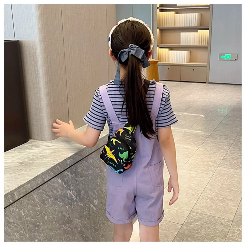 Kid Waist Bag For Girl Boy Cute Cartoon Dinosaur Chest Bag Children Belt Bag Money Pouch Baby Zipper Waist Pack Bum Bag