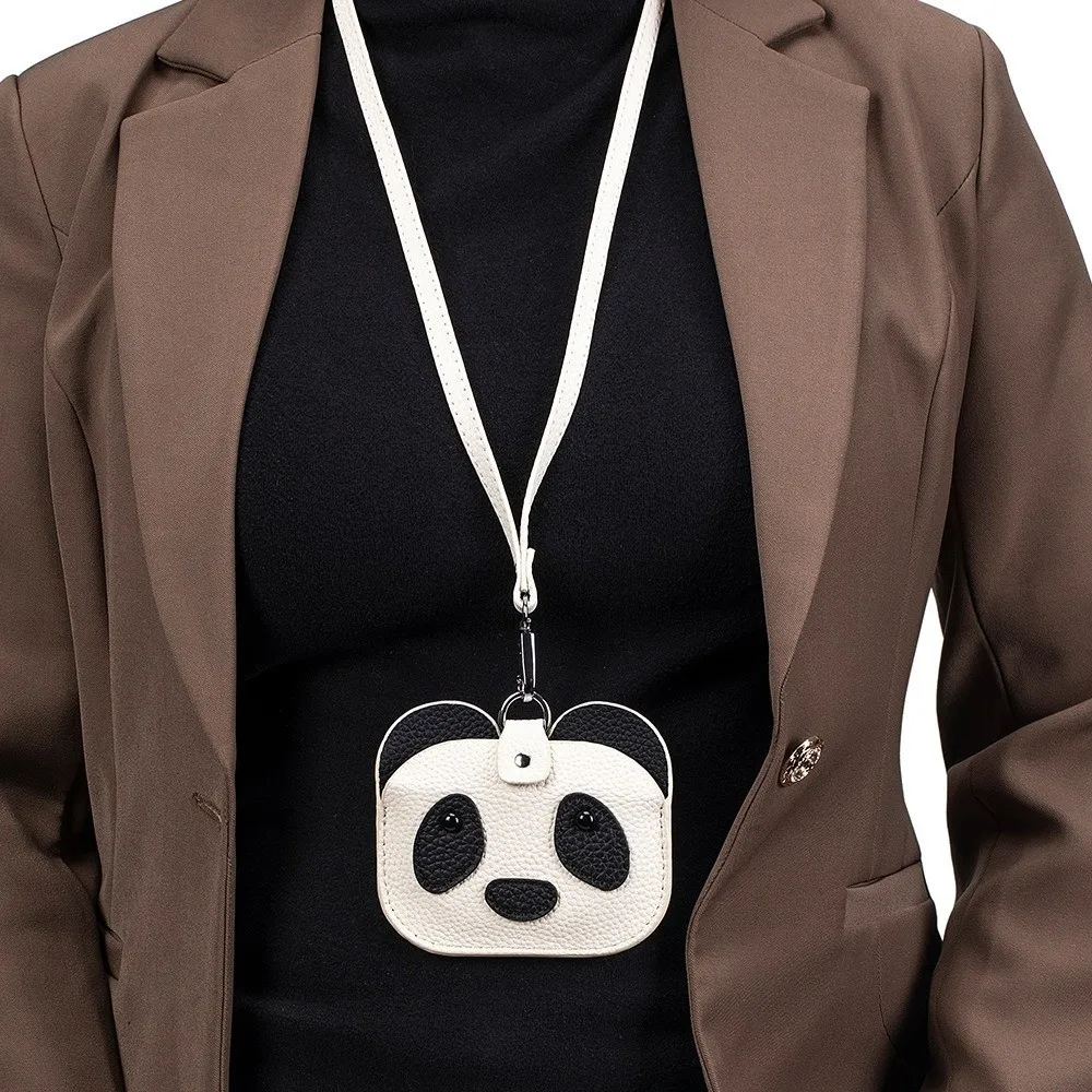 

Креативный картхолдер из искусственной кожи в виде панды, ультратонкий мини-кошелек для мелочи, маленькая сумка для мелочей, многофункциональный кардхолдер с несколькими слотами для карт, подвесной на шею, подарок