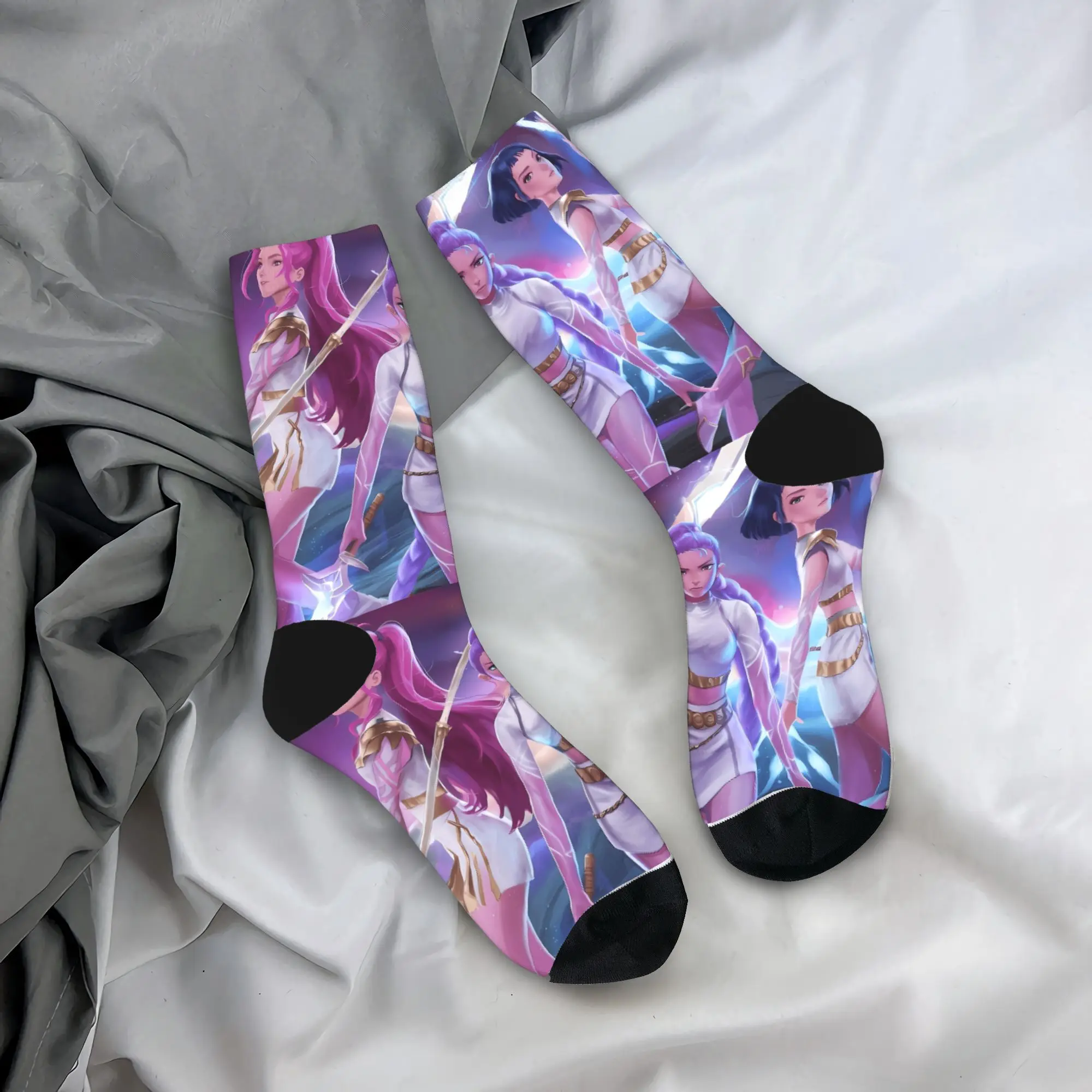 

Baby Saja KPop Demon Hunters Chibi Art Stockings Pattern Modern Socks Autumn Non Slip Socks Couple Cycling Quality Socks