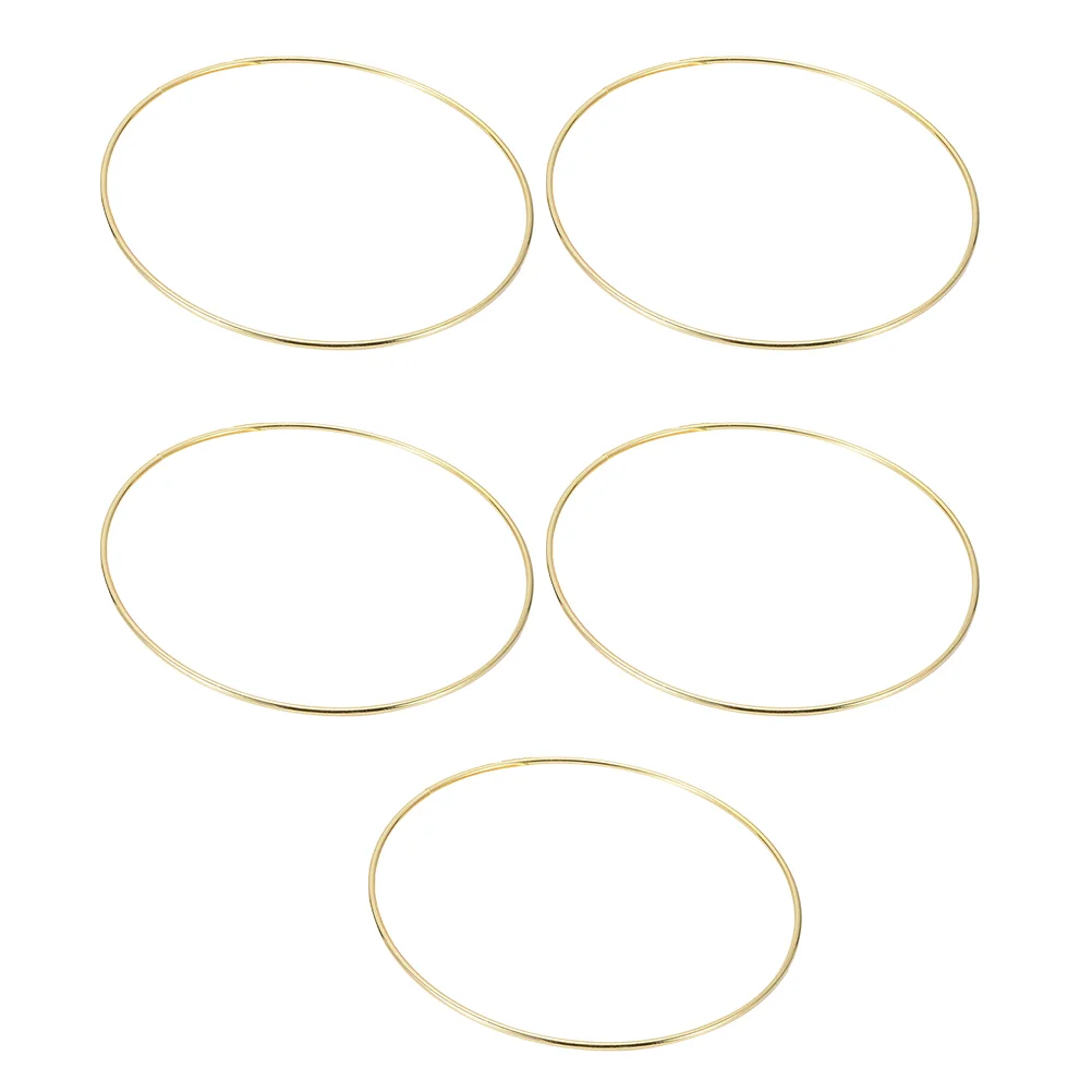 5 Pcs Dream Catcher Circle Handmade Materials Simple DIY Home Decorative Brass Kit Wedding Wreath Hoop Iron Ring Circles