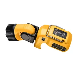 For Dewalt DCB120 10.8V 12V Li-ion Battery LED Warning Lamp Flashlight USB Charger Work Light Portable Spotlight Yellow