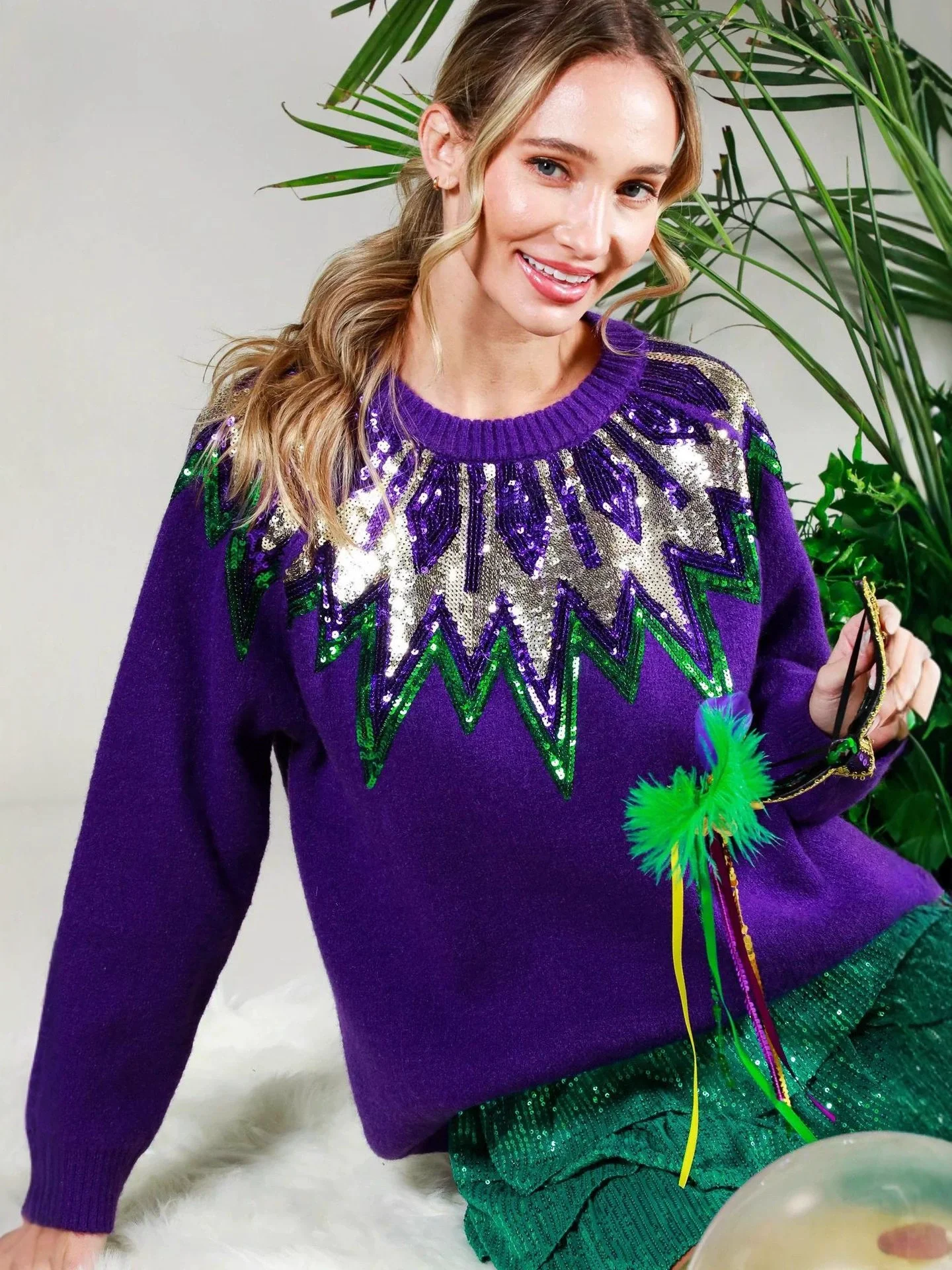 

Осенние новые модные женские повседневные вязаные пуловеры, простой женский сверкающий декоративный свитер с круглым вырезом