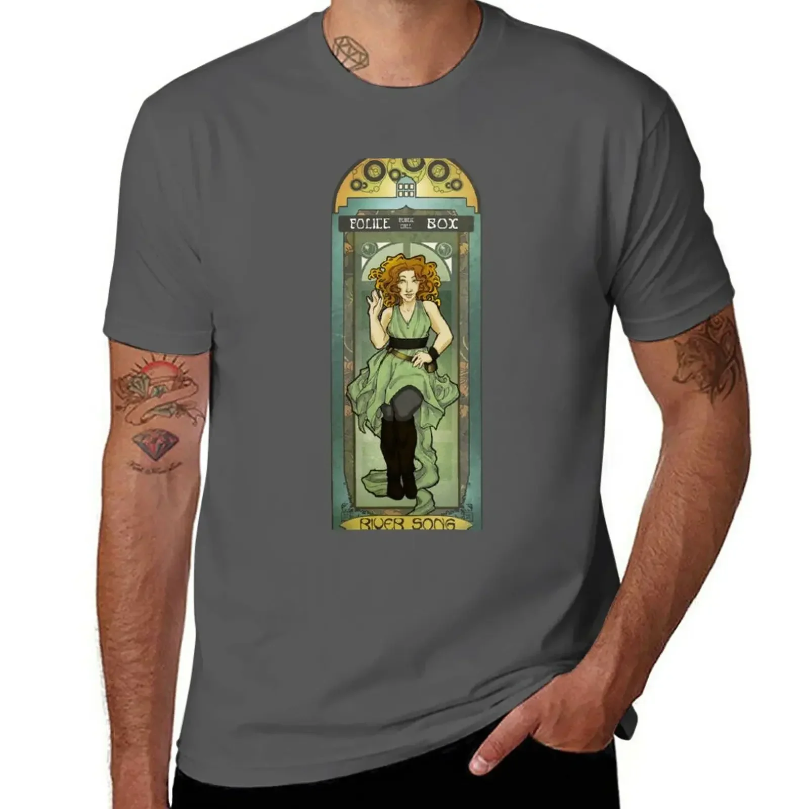 River Song ArtNerdveau T-Shirt vintage anime men clothes