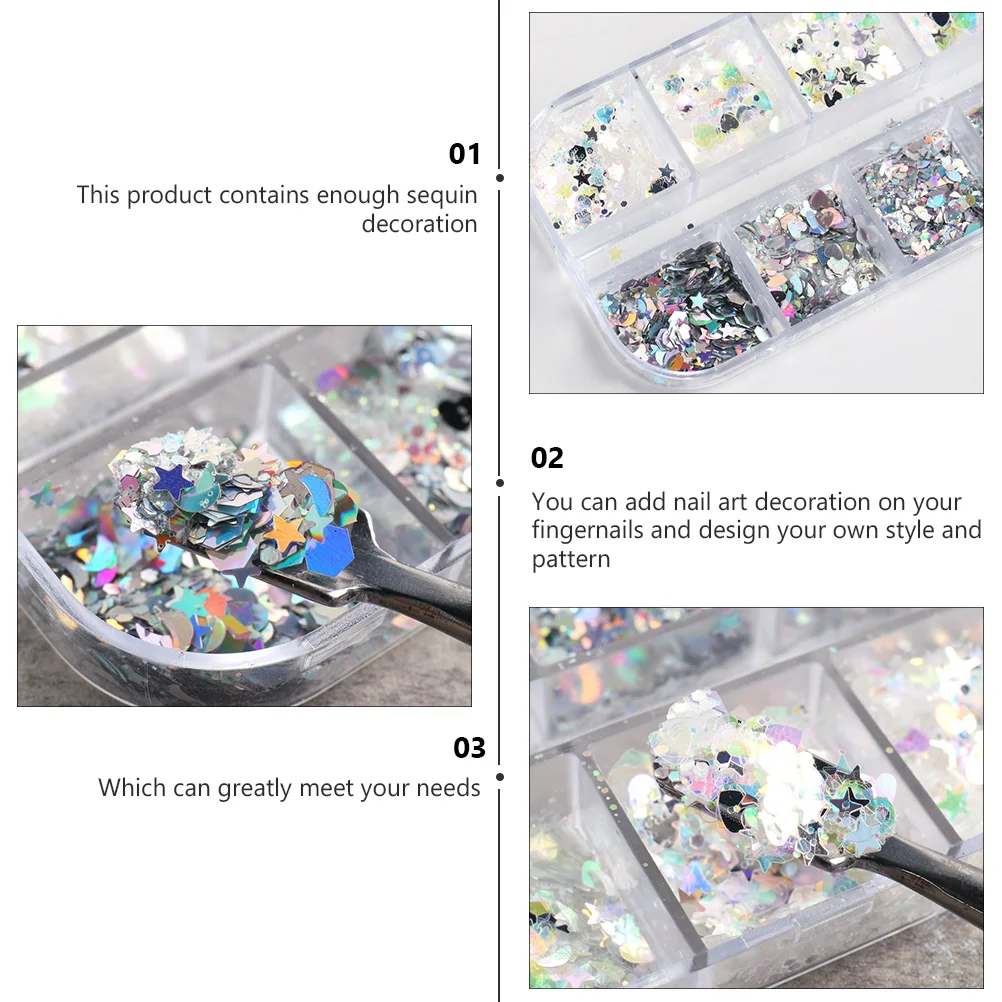 

1 Box Irregular Star Fingernail Glitter Patches Manicure Diy Decor Nail Art Supplies Manicure Sequin Patch Fingernail Decoration