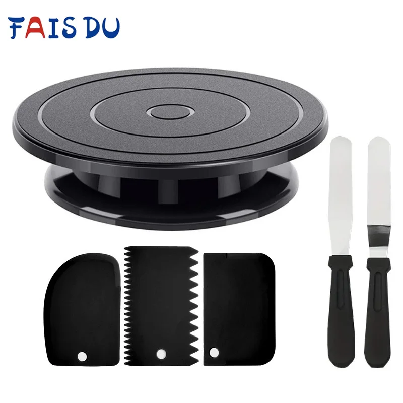 FAIS DU كعكة القرص الدوار عدة ترقية الدوار كعكة الوقوف تزيين لوازم المخابز كعكة تزيين خبز المعجنات القرص الدوار عدة