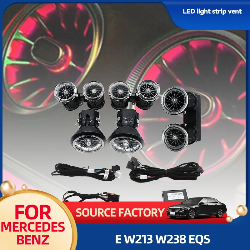 

Interior Mouldings LED Dashboard Air Vent Nozzle Lamp For Mercedes-Benz E W213 Coupe W238 EQS Outlet Door Speaker Cover 3D Twee