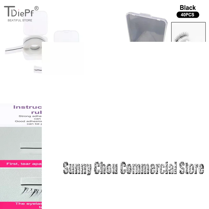 Striscia di ricambio autoadesiva per ciglia finte 1/2PC con scatola riutilizzabile e impermeabile dall'aspetto naturale e strumento per il trucco di lunga durata