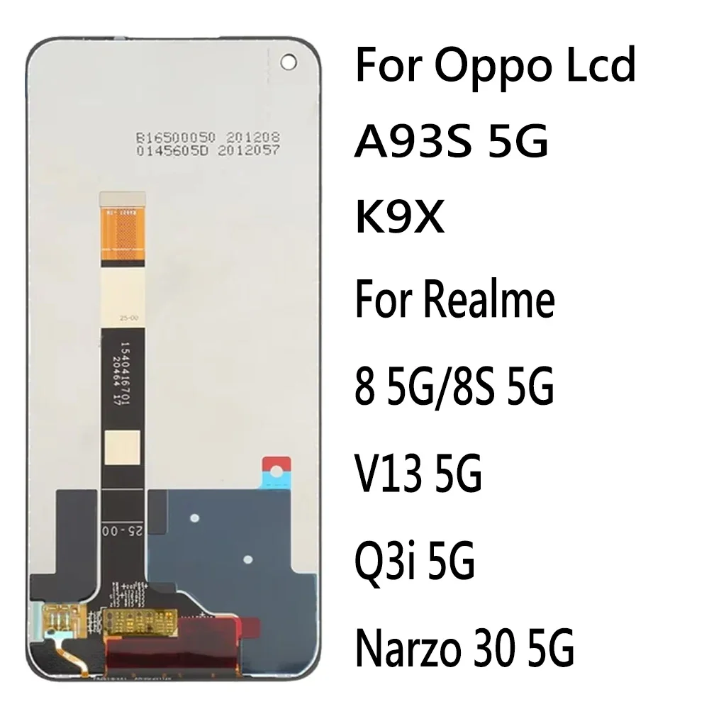 IPS For Oppo A93S 5G K9X LCD Display Touch Screen Panel Digitizer Assembly Replacement For Realme 8 8S 5G Narzo 30 V13 Q3i LCD