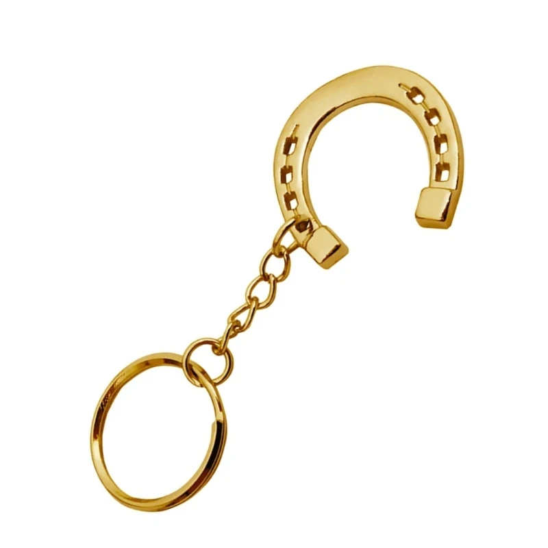 Fashionable Horseshoe Key Holder Snaffle Bit Keychain Accessory Charm Pendant for Stylish Men and Women Daily Use