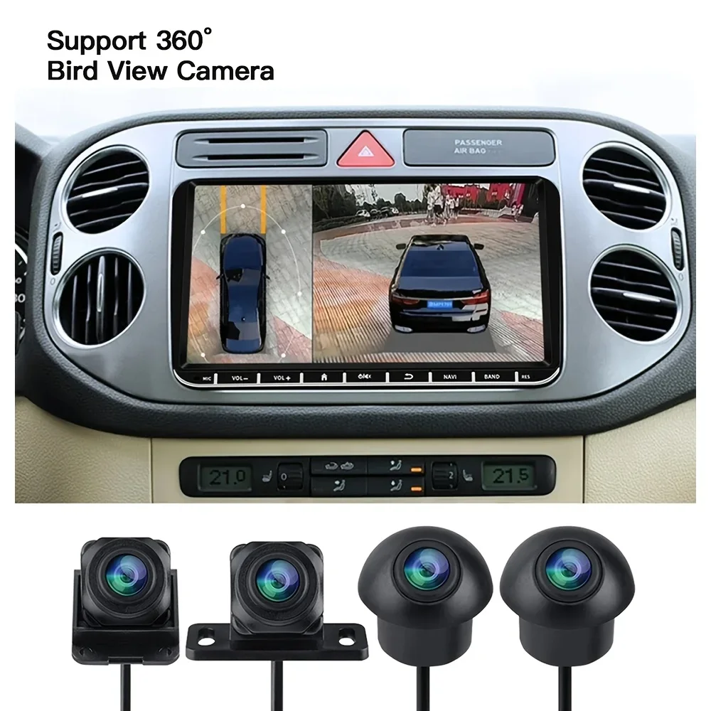Car Reverse Camera 360 Degree Panoramic High-Definition Full-Color Front+Rear+Left+Right Surround View AHD1080P/720P Suitable