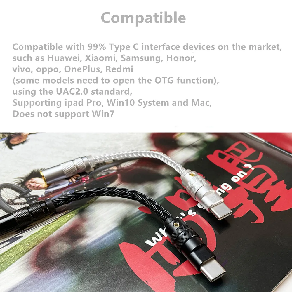 RealTek ALC5686 نوع C إلى 3.5 مللي متر 2.5 مللي متر 4.4 مللي متر DAC مضخم ضوت سماعات الأذن USB C محلل شفرة الصوت أمبير محول لنظام أندرويد ويندوز هواوي