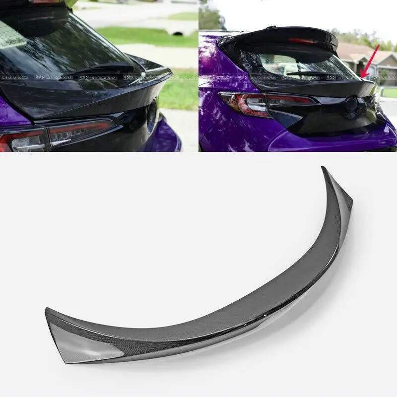 for Toyota Corolla 19-22 Auris E210 Hatchback Rear Trunk Carbon Fiber Middle Spoiler Wing Lip Bodykits