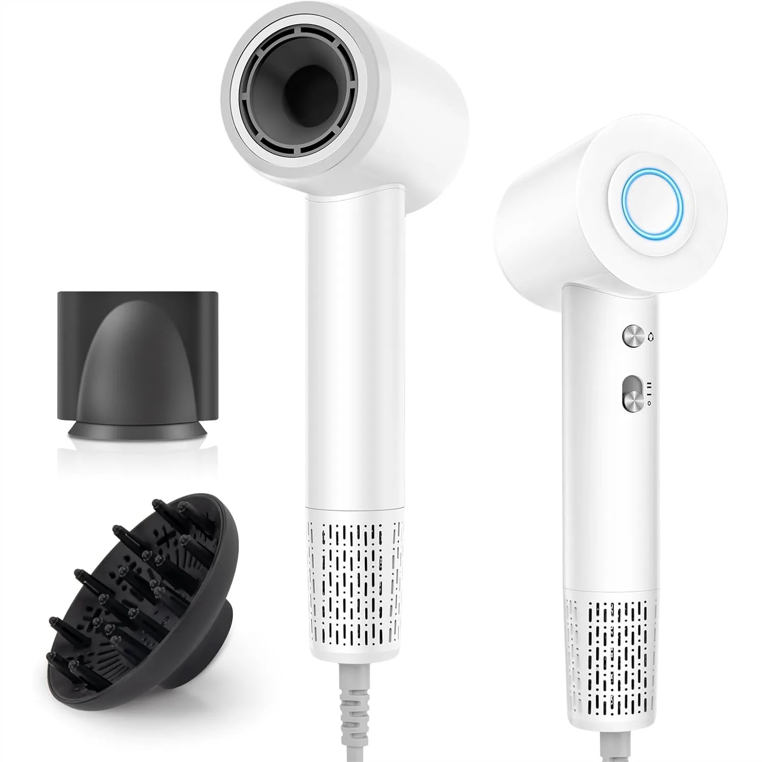 

Hair Dryer with 112000 RPM Motor for Fast Drying, 300M Ionic, 65dB Quiet, Lightweight Travel Blow Dryer with Diffuser
