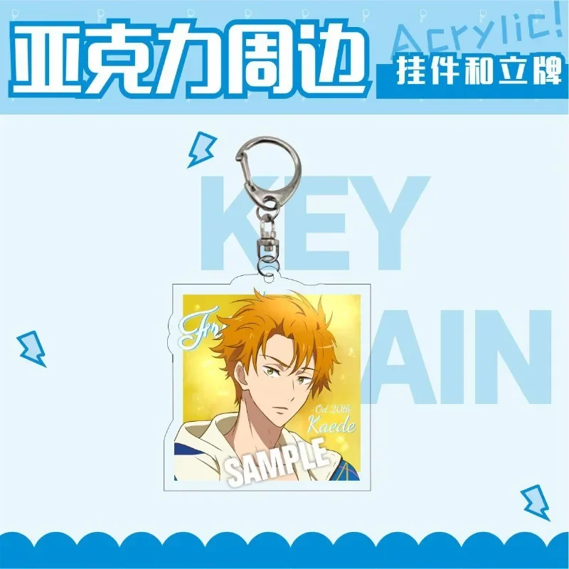 ‌Haruka Nanase ‌Makoto Tachibana ‌Rin Matsuoka Popular Anime 2D Peripheral Transparent Acrylic Keychain Cool Backpack Pendant