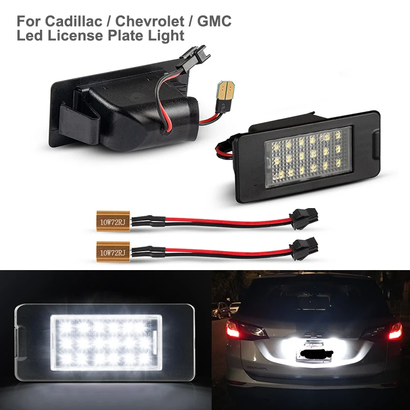 

18 SMD LED License Tag Lamp For 2015-2020 Chevy Tahoe Suburban Malibu Cadillac Escalade ATS GMC Yukon LED License Plate Lights