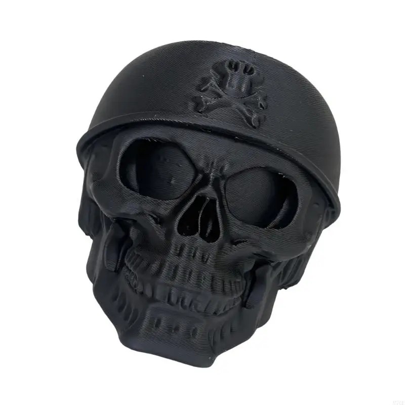 M76E Anhängerkupplungskugel-Abdeckung mit Totenkopf-Motiv für dekorative Heckgestaltung und leichte Abnutzung – Detail 7
