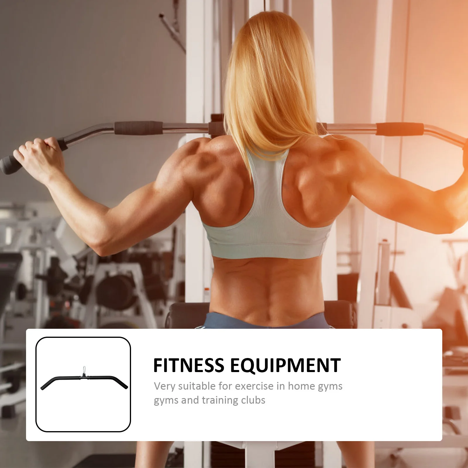 

1Set Fitness Lever Bicep Tension Bar Strong Bearing Capacity Chest Shoulder Arm Exercise Home Gym Pulley System