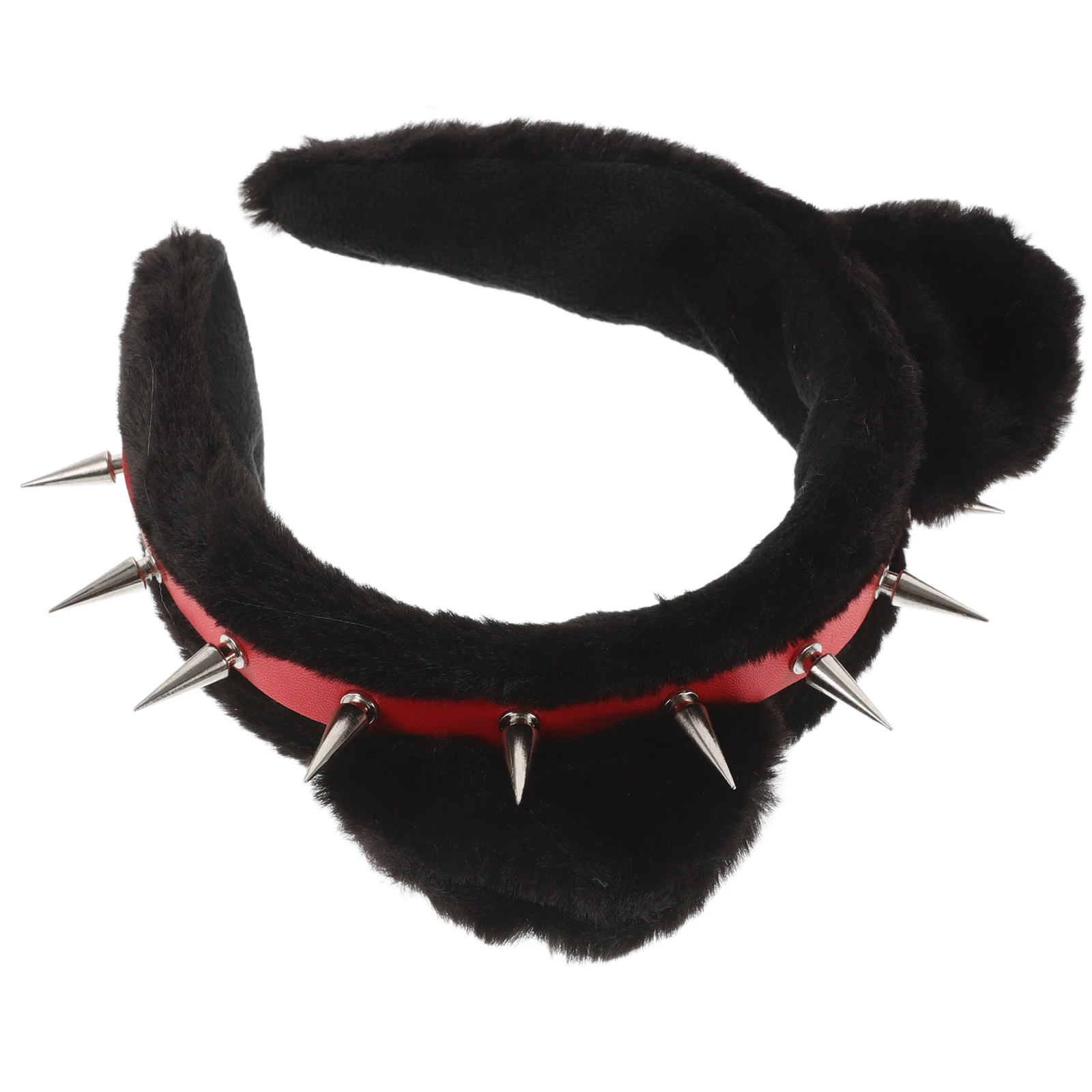 

Cat Ears Headb Rivet Red Zinc Alloy Thick Punk Style Festival Party Cosplay Furry Ears Women Adult Hair Accessories