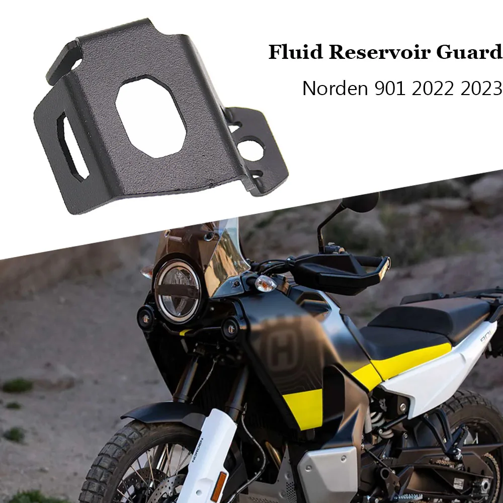 Motorcycle Accessories Rear Brake Fluid Reservoir Guard Oil Cup Protector Cover For Husqvarna Norden 901 2022 2023