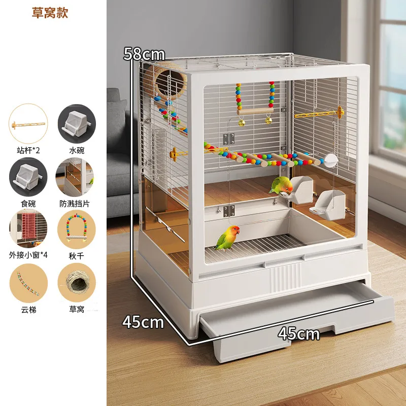 Metal Goldfinch Stainless Steel Bird Cages Lovebird Houses Outside Bird Cages Stand Nidos Para Canarios Small Animals Supplies