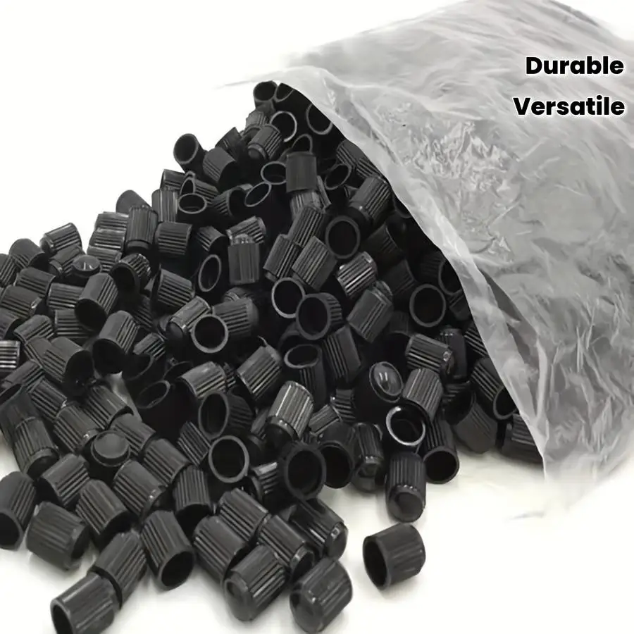 1/5/10/20/50/100pcs Black PE Tire Valve Cap Set: Durable And Versatile for Car, SUV, Bike, Truck, And Motorcycle Use Love Mini I
