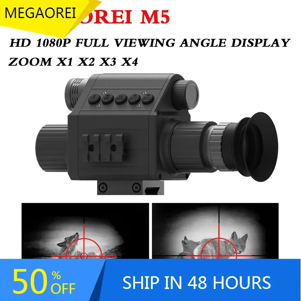 

2025Megaorei NEW M5 Top Configuration Night Vision Scope 1080P Hunting Camera Wildlife Tactical Telescope Monocular with Built-i