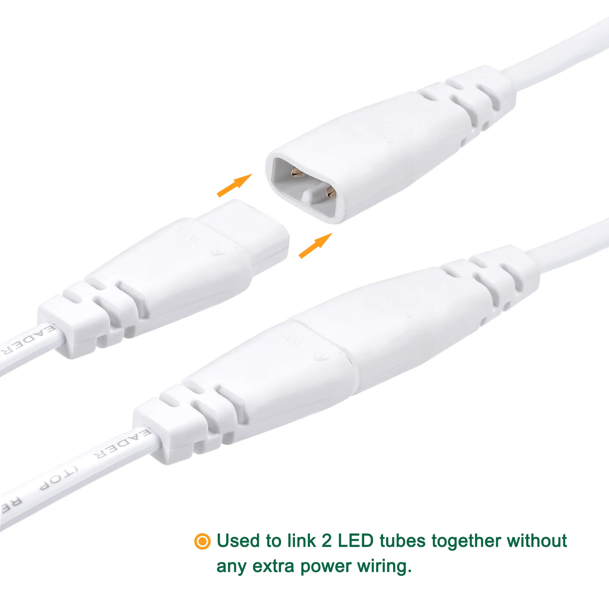 4Pcs 30CM/50CM T5 LED Tube Extension Cable Wire 2 Pin Male to Female Cord LED Integrated Light Tube Fixture Connecting Cable