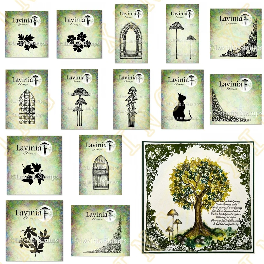 

The Forest Realm Leaves Dragon Tree Root Silicone Stamps Scrapbook Diary Decoration Embossing Template Diy Greeting Card Handmad